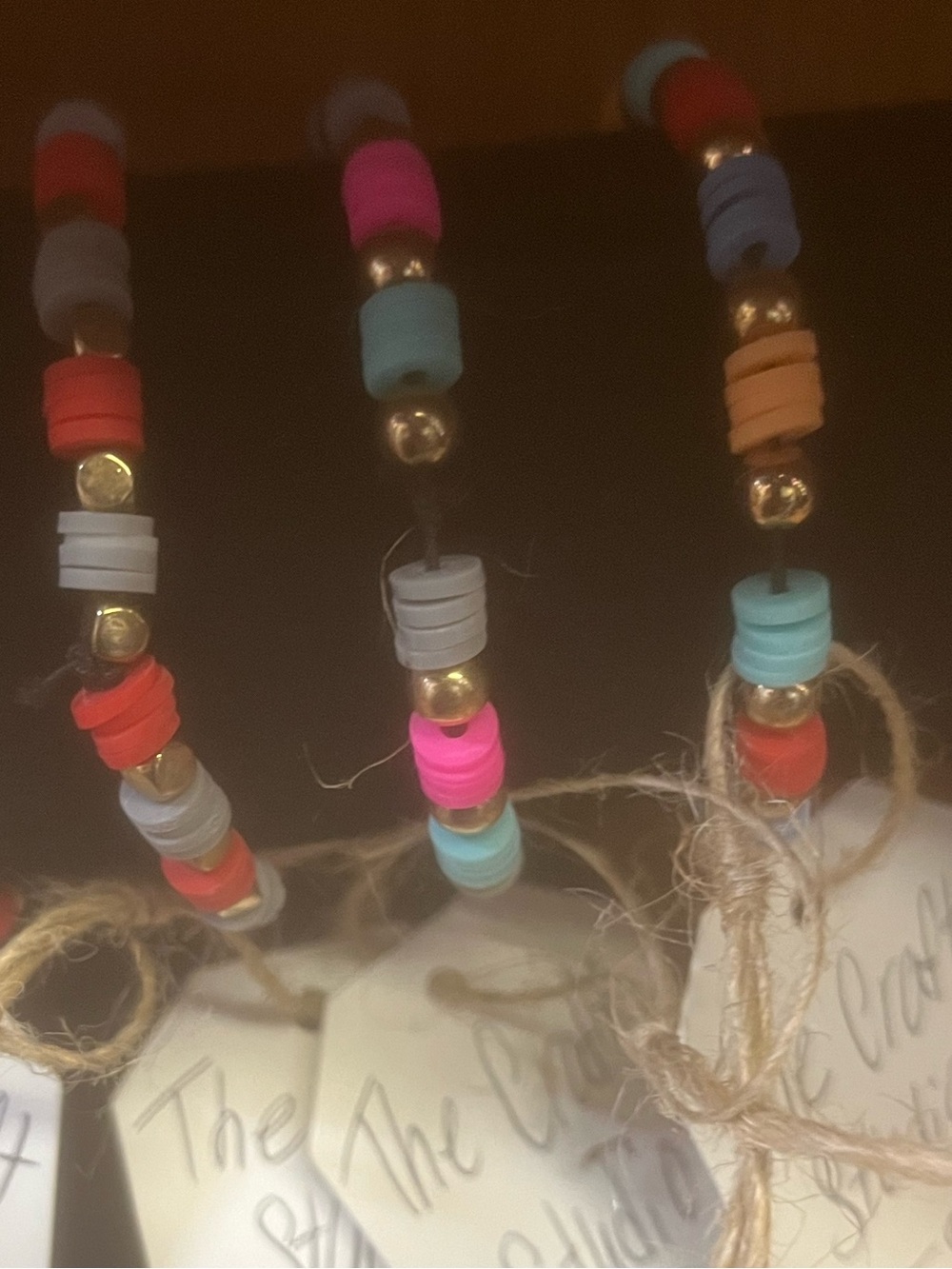 Multicolor Beaded Stack Bracelet with Gold Accents